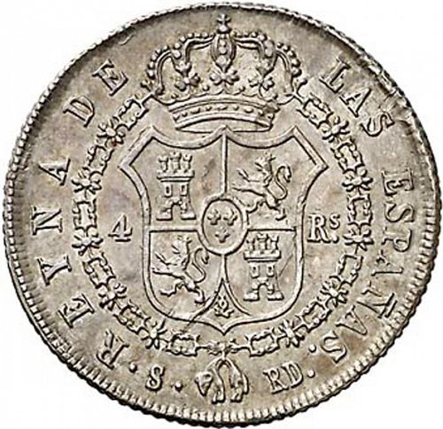 4 Reales Reverse Image minted in SPAIN in 1840RD (1833-48  -  ISABEL II)  - The Coin Database