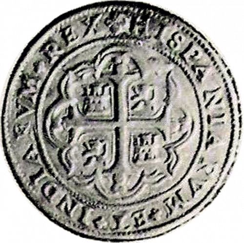 4 Reales Reverse Image minted in SPAIN in 1725D (1724  -  LUIS I)  - The Coin Database
