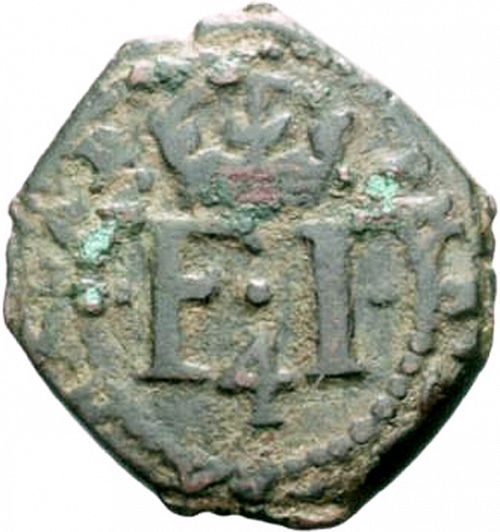 4 Cornados Obverse Image minted in SPAIN in 1622 (1621-65  -  FELIPE IV - Local Coinage)  - The Coin Database