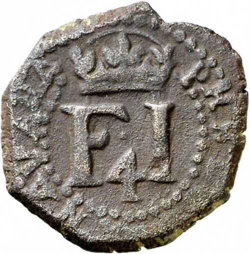 4 Cornados Obverse Image minted in SPAIN in 1627 (1621-65  -  FELIPE IV - Local Coinage)  - The Coin Database