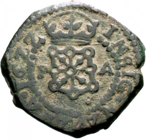 4 Cornados Reverse Image minted in SPAIN in 1622 (1621-65  -  FELIPE IV - Local Coinage)  - The Coin Database