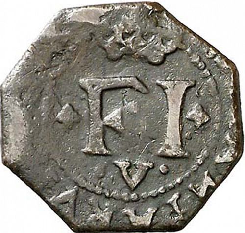 4 Cornados Obverse Image minted in SPAIN in 1745 (1700-46  -  FELIPE V - Local Coinage)  - The Coin Database
