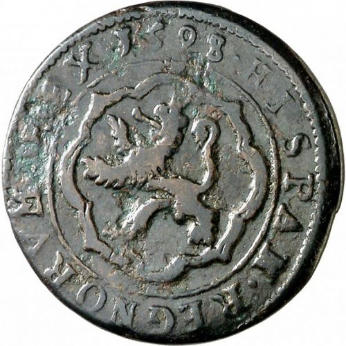 4 Maravedíes Reverse Image minted in SPAIN in 1598 (1556-98  -  FELIPE II)  - The Coin Database