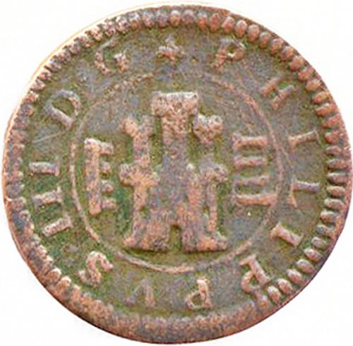4 Maravedies Obverse Image minted in SPAIN in 1607 (1598-21  -  FELIPE III)  - The Coin Database