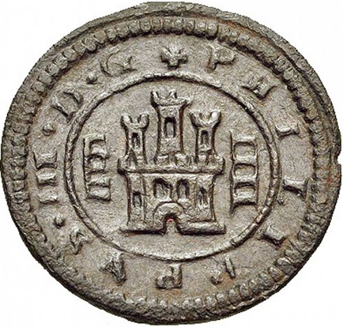 4 Maravedies Obverse Image minted in SPAIN in 1618 (1598-21  -  FELIPE III)  - The Coin Database