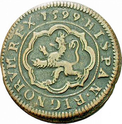 4 Maravedies Reverse Image minted in SPAIN in 1599 (1598-21  -  FELIPE III)  - The Coin Database
