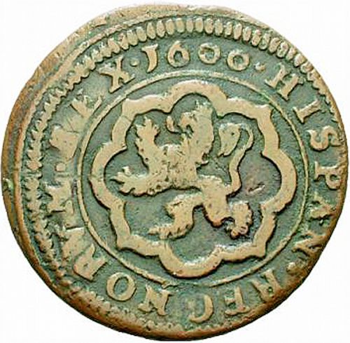 4 Maravedies Reverse Image minted in SPAIN in 1600C (1598-21  -  FELIPE III)  - The Coin Database