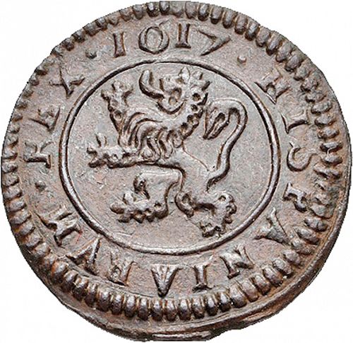 4 Maravedies Reverse Image minted in SPAIN in 1617 (1598-21  -  FELIPE III)  - The Coin Database