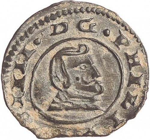 4 Maravedies Obverse Image minted in SPAIN in 1663N (1621-65  -  FELIPE IV)  - The Coin Database