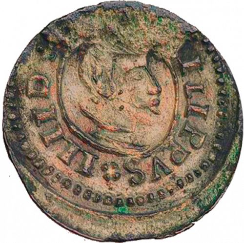 4 Maravedies Obverse Image minted in SPAIN in 1664M (1621-65  -  FELIPE IV)  - The Coin Database