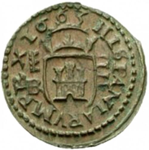 4 Maravedies Reverse Image minted in SPAIN in 1663BR (1621-65  -  FELIPE IV)  - The Coin Database