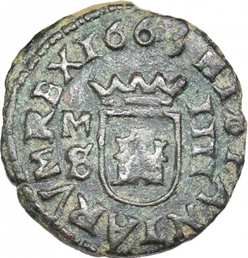 4 Maravedies Reverse Image minted in SPAIN in 1663S (1621-65  -  FELIPE IV)  - The Coin Database
