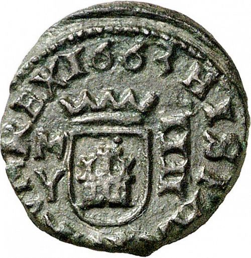 4 Maravedies Reverse Image minted in SPAIN in 1664Y (1621-65  -  FELIPE IV)  - The Coin Database