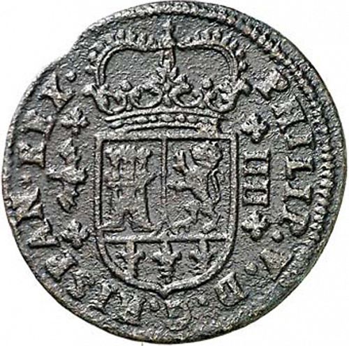 4 Maravedies Obverse Image minted in SPAIN in 1718 (1700-46  -  FELIPE V)  - The Coin Database