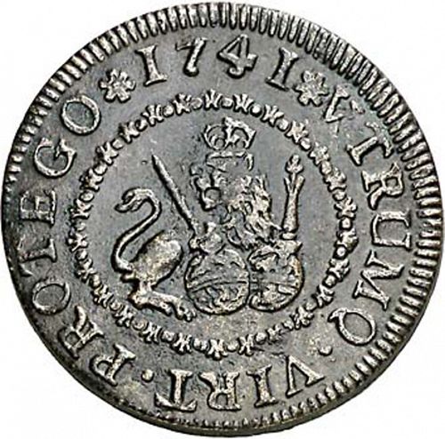 4 Maravedies Reverse Image minted in SPAIN in 1741 (1700-46  -  FELIPE V)  - The Coin Database