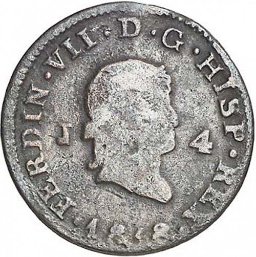 4 Maravedies Obverse Image minted in SPAIN in 1818 (1808-33  -  FERNANDO VII)  - The Coin Database