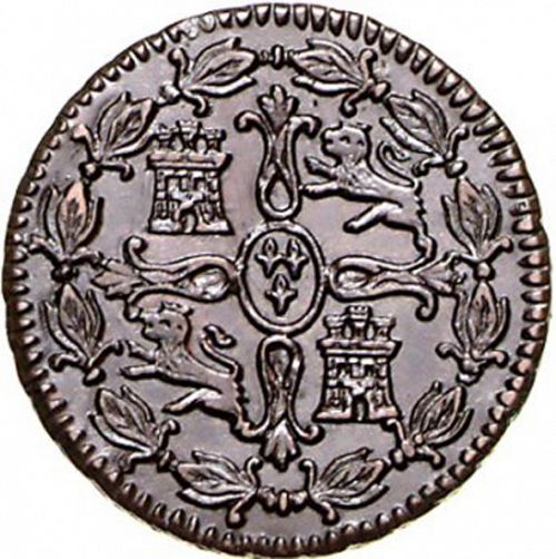 4 Maravedies Reverse Image minted in SPAIN in 1814 (1808-33  -  FERNANDO VII)  - The Coin Database