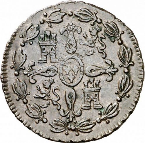 4 Maravedies Reverse Image minted in SPAIN in 1829 (1808-33  -  FERNANDO VII)  - The Coin Database
