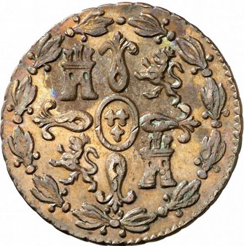 4 Maravedies Reverse Image minted in SPAIN in 1830 (1808-33  -  FERNANDO VII)  - The Coin Database