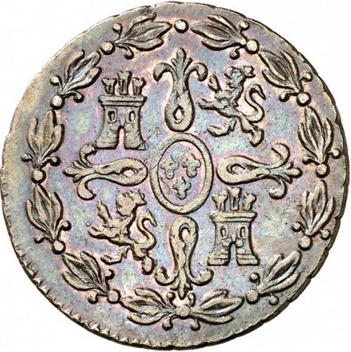 4 Maravedies Reverse Image minted in SPAIN in 1832 (1808-33  -  FERNANDO VII)  - The Coin Database