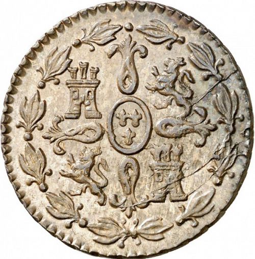 4 Maravedies Reverse Image minted in SPAIN in 1833 (1808-33  -  FERNANDO VII)  - The Coin Database