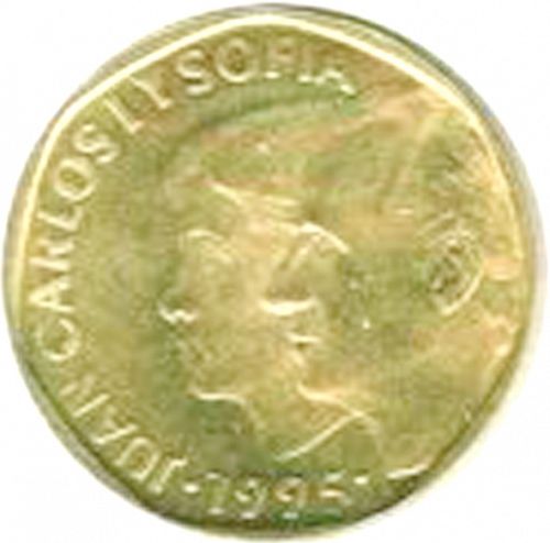 500 Pesetas Obverse Image minted in SPAIN in 1995 (1982-01  -  JUAN CARLOS I - New Design)  - The Coin Database