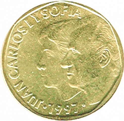 500 Pesetas Obverse Image minted in SPAIN in 1997 (1982-01  -  JUAN CARLOS I - New Design)  - The Coin Database