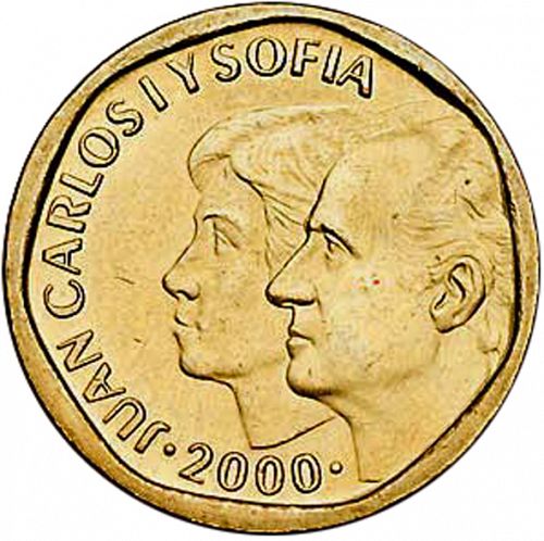 500 Pesetas Obverse Image minted in SPAIN in 2000 (1982-01  -  JUAN CARLOS I - New Design)  - The Coin Database