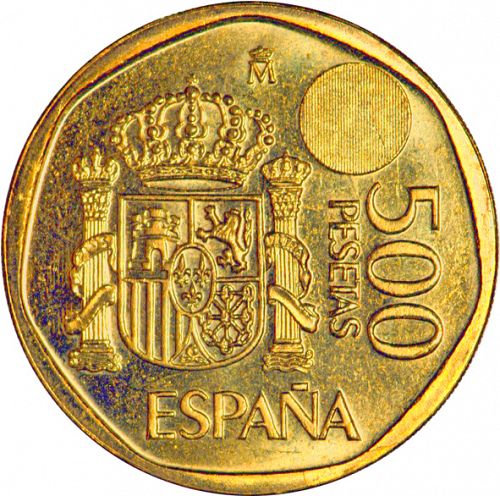 500 Pesetas Reverse Image minted in SPAIN in 1993 (1982-01  -  JUAN CARLOS I - New Design)  - The Coin Database