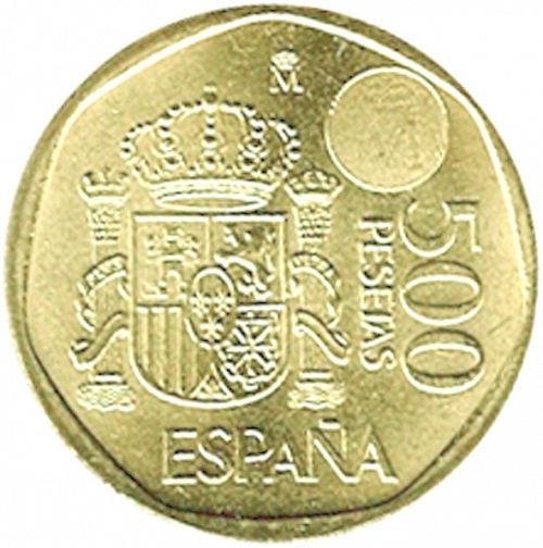500 Pesetas Reverse Image minted in SPAIN in 1996 (1982-01  -  JUAN CARLOS I - New Design)  - The Coin Database