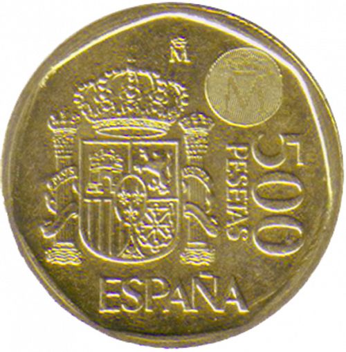 500 Pesetas Reverse Image minted in SPAIN in 1999 (1982-01  -  JUAN CARLOS I - New Design)  - The Coin Database