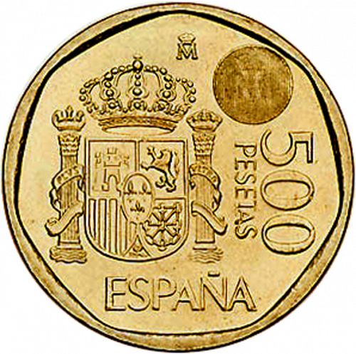 500 Pesetas Reverse Image minted in SPAIN in 2000 (1982-01  -  JUAN CARLOS I - New Design)  - The Coin Database
