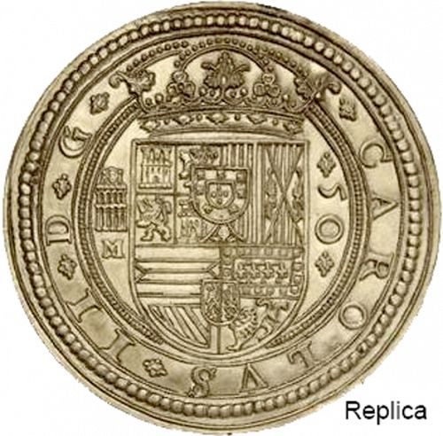 50 Reales Obverse Image minted in SPAIN in 1682M (1665-00  -  CARLOS II)  - The Coin Database