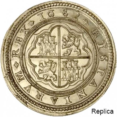 50 Reales Reverse Image minted in SPAIN in 1682M (1665-00  -  CARLOS II)  - The Coin Database
