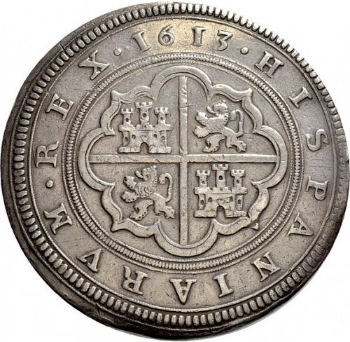 50 Reales Reverse Image minted in SPAIN in 1613AR (1598-21  -  FELIPE III)  - The Coin Database