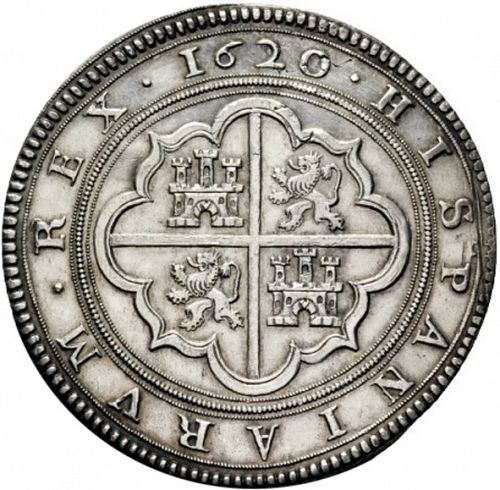 50 Reales Reverse Image minted in SPAIN in 1620A (1598-21  -  FELIPE III)  - The Coin Database