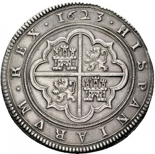 50 Reales Reverse Image minted in SPAIN in 1623A (1621-65  -  FELIPE IV)  - The Coin Database