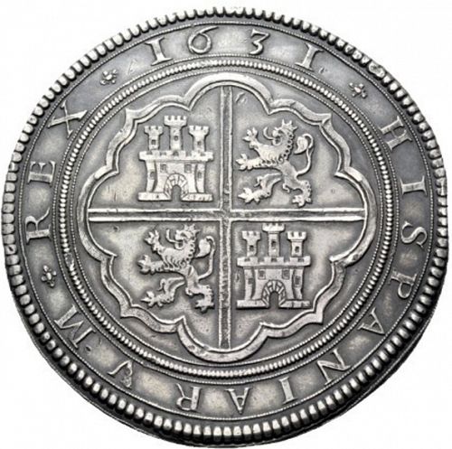 50 Reales Reverse Image minted in SPAIN in 1631A (1621-65  -  FELIPE IV)  - The Coin Database