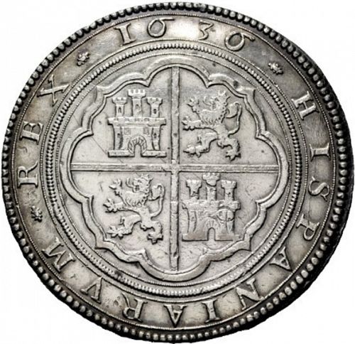 50 Reales Reverse Image minted in SPAIN in 1636R (1621-65  -  FELIPE IV)  - The Coin Database