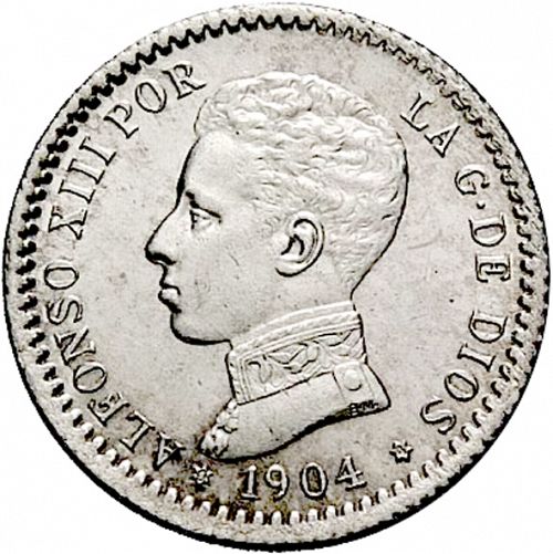 50 Céntimos Obverse Image minted in SPAIN in 1904 / 04 (1886-31  -  ALFONSO XIII)  - The Coin Database