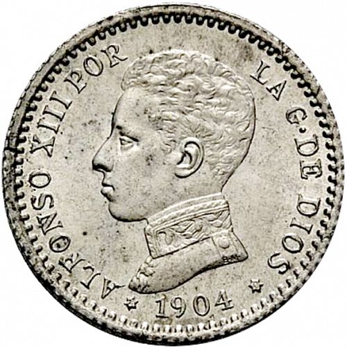 50 Céntimos Obverse Image minted in SPAIN in 1904 / 10 (1886-31  -  ALFONSO XIII)  - The Coin Database
