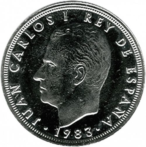 50 Pesetas Obverse Image minted in SPAIN in 1983 (1975-82  -  JUAN CARLOS I)  - The Coin Database