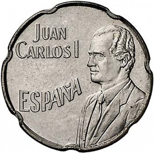 50 Pesetas Obverse Image minted in SPAIN in 1990 (1982-01  -  JUAN CARLOS I - New Design)  - The Coin Database