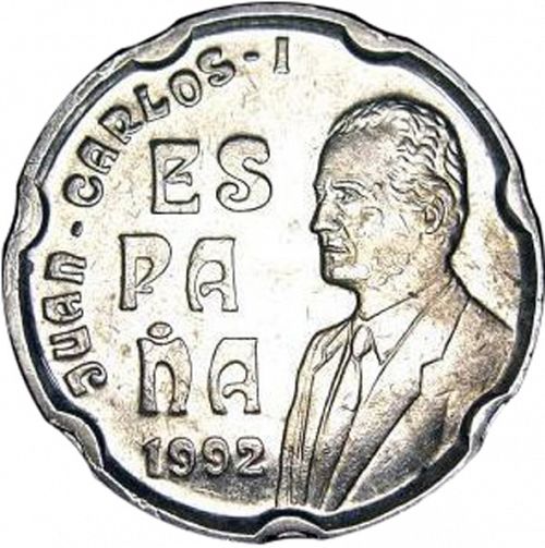 50 Pesetas Obverse Image minted in SPAIN in 1992 (1982-01  -  JUAN CARLOS I - New Design)  - The Coin Database