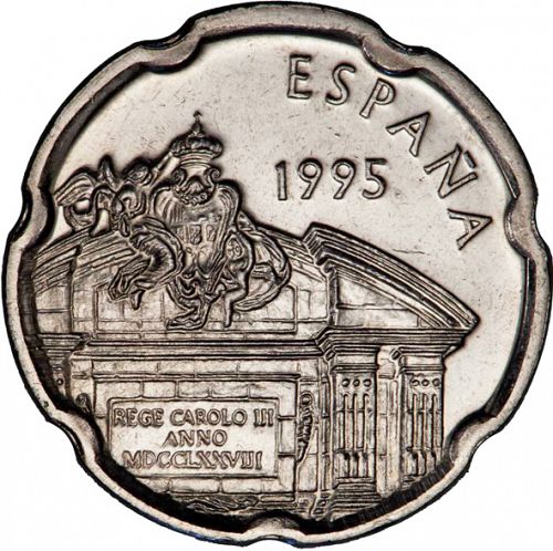 50 Pesetas Obverse Image minted in SPAIN in 1995 (1982-01  -  JUAN CARLOS I - New Design)  - The Coin Database