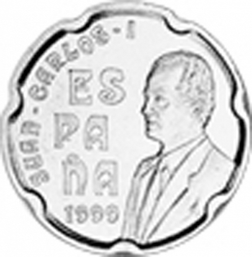 50 Pesetas Obverse Image minted in SPAIN in 1999 (1982-01  -  JUAN CARLOS I - New Design)  - The Coin Database