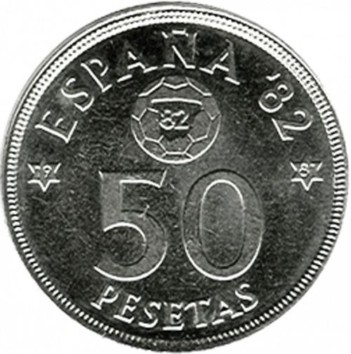 50 Pesetas Reverse Image minted in SPAIN in 1980 / 81 (1975-82  -  JUAN CARLOS I)  - The Coin Database