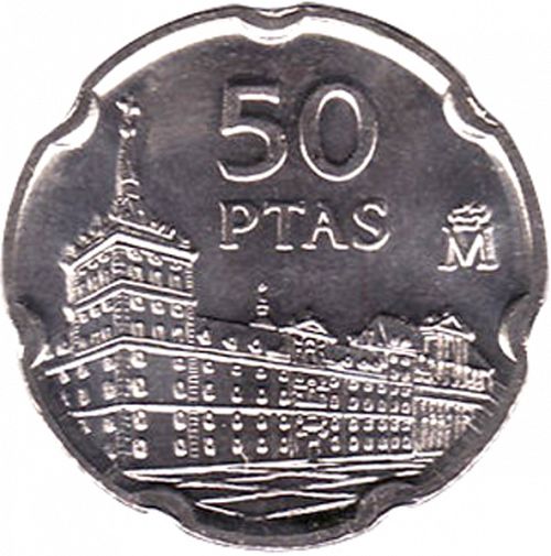 50 Pesetas Reverse Image minted in SPAIN in 1997 (1982-01  -  JUAN CARLOS I - New Design)  - The Coin Database