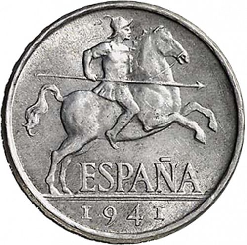 5 Céntimos Obverse Image minted in SPAIN in 1941 (1936-75  -  NATIONALIST GOVERMENT)  - The Coin Database