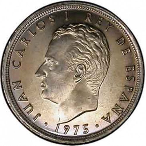 5 Pesetas Obverse Image minted in SPAIN in 1975 / 76 (1975-82  -  JUAN CARLOS I)  - The Coin Database